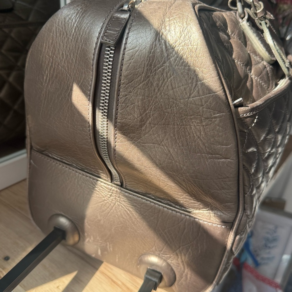 Authentic CHANEL Vintage Matelasse Quilted Leather 2 Way Carry-on Suitcase Bag - Picture 7 of 17